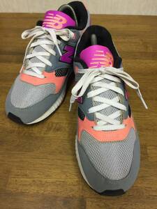 New Balance W５３０BWY グレー/ピンク/黒 ２６．５Ｂ USED ランニング