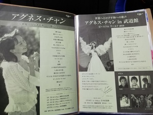 【コンサートチラシ】アグネス・チャン in 武道館　ピースフルワールド2010　A4サイズ2枚組