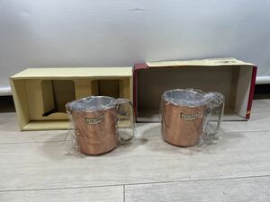 未使用保管品 純銅マグカップ GLINT COPPER コップ 昭和レトロ アウトドア キャンプ カフェ