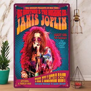 Rock Poster / ロックポスター【 ジャニス・ジョプリン / Janis Joplin 】メタル ポスター /ブリキ看板/ヴィンテージ/メタルプレート-1