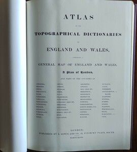 ATLAS TO THE TOPOGRAPHICAL DICTIONARIES OF ENGLAND AND WALES