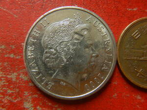 外国・オーストラリア・豪州／２０セント白銅貨：カモノハシ（2000年）　240327