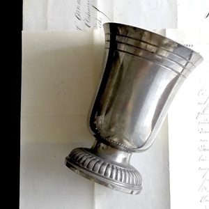 1800年末-1900年初期 フランス 錫製 ピューター ゴブレット カップ エタン 器 皿 焼物 鉢 飾皿 陶器 民藝 骨董 美術 アンティーク