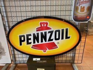 インテリア 即決 PENNZOIL B メタルサイン 両面サイン ペンズオイル TIN SIGN アメリカ雑貨 輸入雑貨 ガレージ 看板 E9 usdm jdm hdm