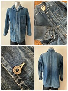 即完売 名作 本物 美品 RON HERMAN DENIM ロンハーマン RHC ヴィンテージ加工 月桂樹ボタン デニムジャケット カバーオール M