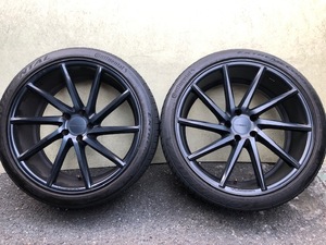 VOSSEN ヴォッセ CVT-L BLACK 9J +20 10.5J +30 5H112 255/35R20 285/30R20 バリ山 コンチネンタル DWS 06 AUDI A6 S6 BENZ W213 C217 BMW