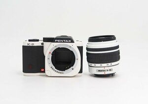 ◇【ペンタックス】PENTAX K-01 ボディ + smc PENTAX-DA 18-55mm F3.5-5.6 AL ミラーレス一眼カメラ ホワイト×ブラック