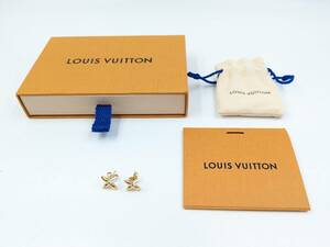 【未使用品】★ LOUIS VUITTON ルイヴィトン ブックルドレイユ ルイゼット ピアス M80267 LE0233 ★ ゴールドカラー アクセサリー