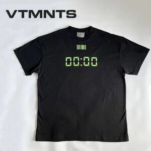 新品未使用 VTMNTS ヴェトモンVETEMENTS 22SS tee 00:00 リセットTシャツ Sサイズ 黒ブラック メンズ バレンシアガ デムナ