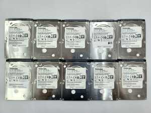 中古HDD 10台セット 東芝 MQ01ABF050 HDD 500GB SATA 5400RPM 8MB 7mm 2.5インチ 動作確認済 健康状態:正常 10枚セット TOSHIBA