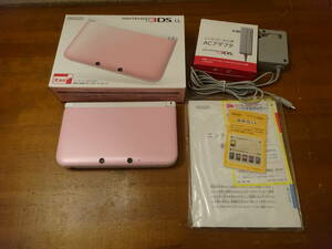 美品 ワンオーナー 3DSLL 本体 ピンク ホワイト SPR-001