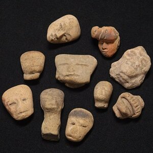 慶應◆アンデス文明の遺産 発掘出土した残欠土器などまとめて 合計10点 プリミティブアート副葬品土偶神像⑯