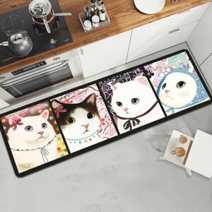 キッチンマット ねこマット ロングマット かわいい お台所 送料無料 新品