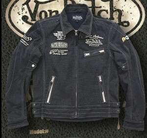 新品 Von Dutch（ボンダッチ）VOM-J15 コットンＪＫＴ・サンプル・メンズ黒（L）