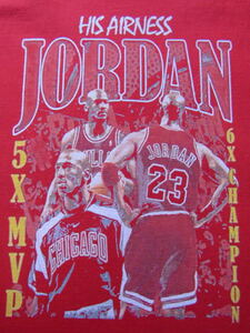 【未使用品】 NBA JORDAN ＃23 BULLS シカゴ・ブルズ ★ コントラスト Tシャツ ユニフォーム　XL　赤　レッド