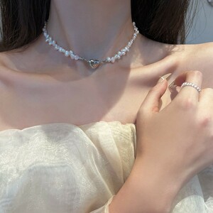 真珠のネックレス 真珠のアクセサリ 天然 淡水珍珠 アクセサリー エレガント 鎖骨鎖 誕生日プレゼント 超綺麗 本真珠 簡約 中国産真珠 TR48