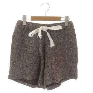 キート KIIT 23SS WASHI MELANGE RUSSEL RELAXING SHORTS ショートパンツ イージー 0 茶 白 ブラウン ホワイト /HK ■OS ■SH レディース