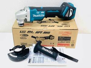 中古品■マキタ(Makita) 18V 100mm ディスクグラインダ パドルスイッチ ブレーキ付 本体のみ (バッテリー・充電器・ケース別売り) GA418DZ