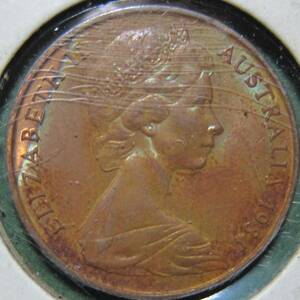(C-501) オーストラリア　2セント銅貨1984年　エリマキトカゲ