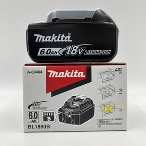 ko0521/14/54 1円～ 未使用 makita マキタ 18V 6.0Ah バッテリー 工具 BL1860B 1スタ 1円スタート