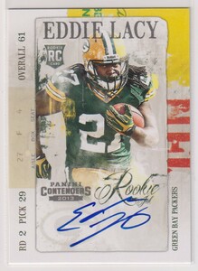 NFL EDDIE LACY AUTO 2013 PANINI CONTENDERS FOOTBALL ROOKIE Ink Autograph Signature No. 8 PACKERS エディー・レイシー 直筆 サイン