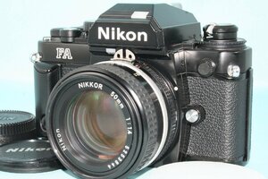 オーバーホール済み Nikon ニコン FA ブラック + Nikkor Ai-s 50mm f1.4 完動美品 フィルムカメラ