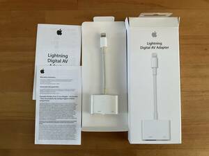 Apple アップル 純正 Lightning Digital AV Adapter ライトニング AVアダプター MD826AM/A