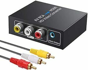 RCA to HDMI変換コンバーター AV to HDMI 変換器 AV2HDMI ３.５mmジャック 音声転送 1080/72