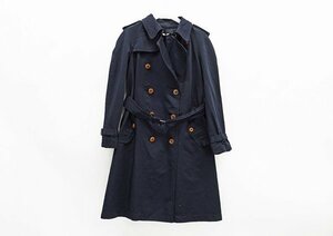 ◇【COMME des GARCONS COMME des GARCONS】ポリエステル縮絨 トレンチコート RR-C008 AD2016 ネイビー S