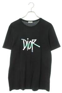 ディオール DIOR 20AW 033J600D0589 サイズ:L DIOR AND SHAWNロゴ刺繍Tシャツ 中古 SB01