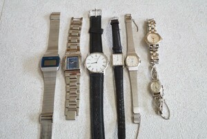 F1097 全てSEIKO/セイコー 腕時計 7点 クォーツ デジタル アクセサリー メンズ レディース 大量 まとめて おまとめ まとめ売り 不動品