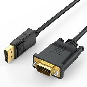 DisplayPort - VGA 変換 ケーブル 1.8m オス - オス 最大 1080p Full HD