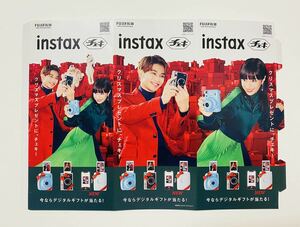 非売品★横浜流星『instax』チェキ 2022年【販促用三角塔？POPポップ】FUJIFILM 富士フィルム 広告CM★ハイセンス大河べらぼう映画パレード