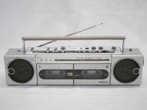 National RX-F33 ラブコールW シルバー TV/FM/AMステレオラジオカセットレコーダー 昭和レトロ ナショナル ラジカセ 現状動作品
