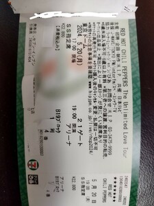 レッチリ 東京ドーム　SS指定席１枚　5/20 月曜　RED HOT CHILI PEPPERS☆