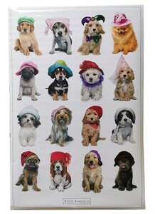 【新品 アウトレット】ポスター Puppies with Hats KEITH KIMBERLIN POSTER★犬 子犬 DOG パピーズ アメリカ アメリカン インテリア 広告