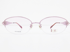 ∞【デッドストック】DAKS ダックス 眼鏡 メガネフレーム DA25293 56[]17-135 メタル チタン ナイロール ピンク 日本製 □H8
