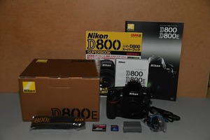 動作確認済み☆Nikon ニコン D800E デジタル一眼レフカメラ ボディ バッテリー、ストラップ、元箱付☆ジャンク扱い　