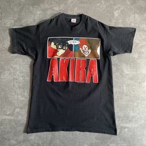 80s 90s ビンテージ オリジナル USA製 AKIRA アキラ Tシャツ 黒 L アメリカ製 大友克洋 アニメ マンガ NIRVANA 攻殻機動隊 もののけ姫