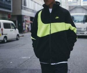 NIKE/ナイキ/希少XL/AS M NSW VW SWSH FULL ZIP JKT/Big Swoosh Boa Jacket/ビッグスウォッシュボアジャケット/リバーシブル/ジップアップ