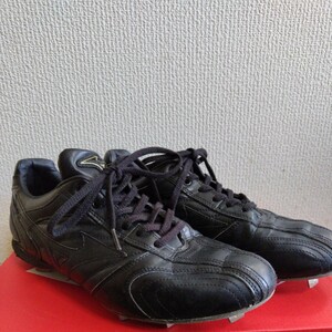 野球◆スパイク◆黒◆ブラック◆ミズノ◆MIZUNO◆29ｃｍ◆中古◆硬式野球◆送料込◆匿名配送