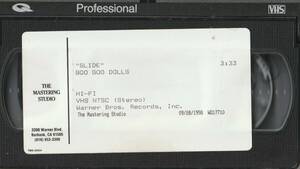 GOO GOO DOLLS　グー・グー・ドールズ　SLIDE　US製 Warner Bros. Records VHS ビデオテープ