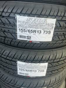 2024年製 送料込み4本 14600円～ 155/65R13 73S ヨコハマタイヤ S306 新品タイヤ 4本セット