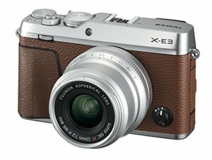 FUJIFILM ミラーレス一眼カメラ X-E3単焦点レンズキット ブラウン X-E3LK23(中古品)