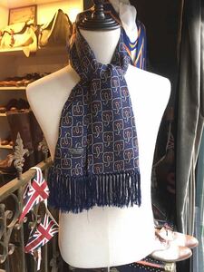 イギリス古着　tootal scarf vintageトゥータルスカーフ　スカーフ　フリンジ付き　英国ヴィンテージ　vintage tootal MV881