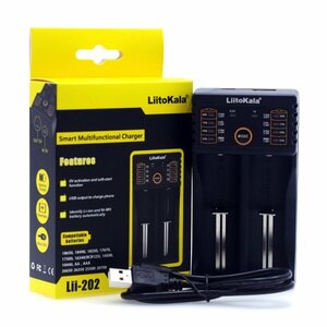LiitoKala Lii-202 USBバッテリー充電器 AA / AAA Ni-MH li-ion 26650 18650 1835014500 インテリジェントバッテリー充電器 　即納可能　