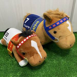 美品 トウカイテーオー テイエムオペラオー ぬいぐるみ 2点 タグ付 有馬記念 日本ダービー 競馬 人気 プライズ ゲームセンター お馬さん