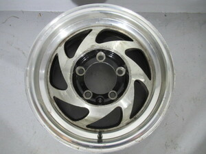 ①激安即決！希少 AmericanRacing KMC ターボⅡ 15×7J 139.7-5H ET+5 手計 108Φ 中古アルミホイール 1本 当時物 USA製 エスクード 等