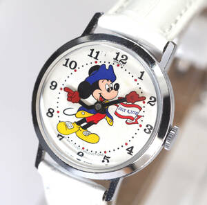 整備済 稼働 ミッキーマウス 独立記念 200周年 1970年代 BRADLEY 機械式手巻き 腕時計 ベルト新品 ディズニー ブラッドレイ ブラッドリー