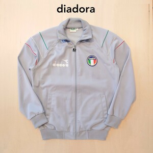 diadora ジャージ トラックジャケット ディアドラ イタリア製 ヴィンテージ グレー サイズM サッカー 2404